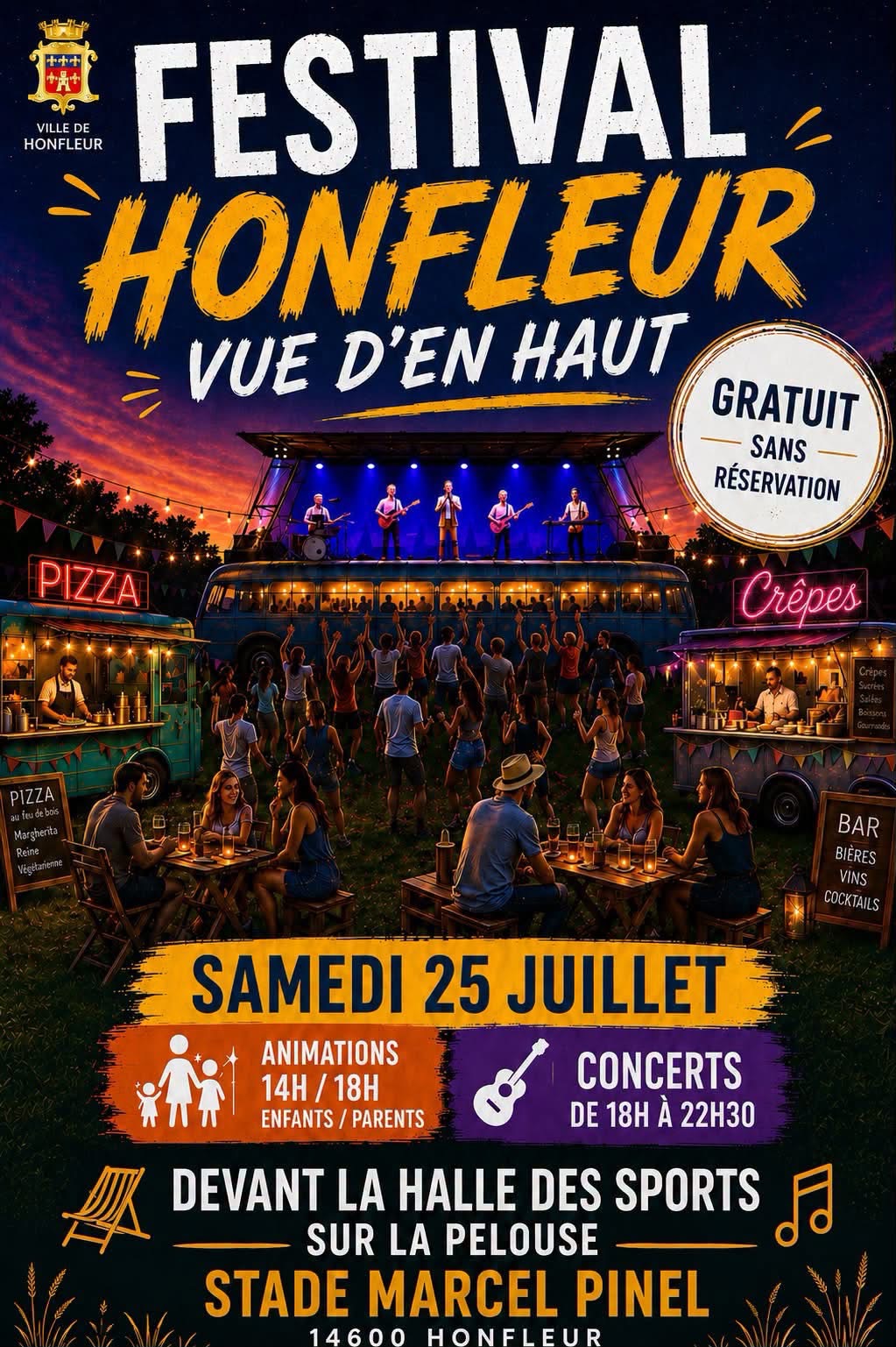 Festival Honfleur vue d'en haut